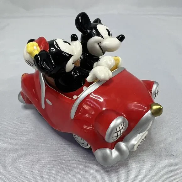 Mickey and Minnie Mouse Car Salt Pepper Shaker 3pc Set - Picture 3 of 9